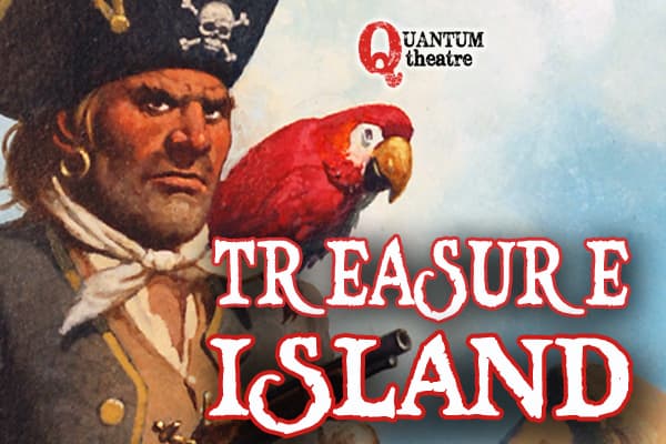 Pirate with a parrot on his shoulder